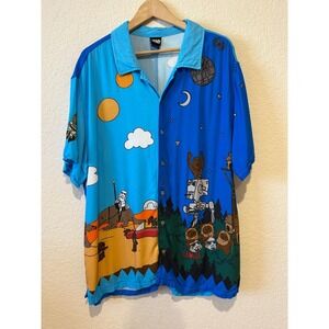 Our Universe Star Wars Shirt Sz XL Classic Tatooine Endor Scene Button Up RARE